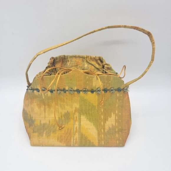Christine Henson Now and Zen Hippie Boho Colorful Fabric Handbag Cinch Purse - Picture 1 of 10